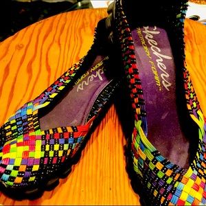 COLORFUL SKETCHERS MEMORY FOAM SHOES SZ 8.5